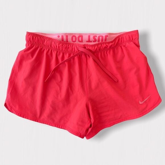 Nike Dri Fit Phantom Dual Running Shorts Fold Over Waist Orange Sz S - Picture 12 of 12